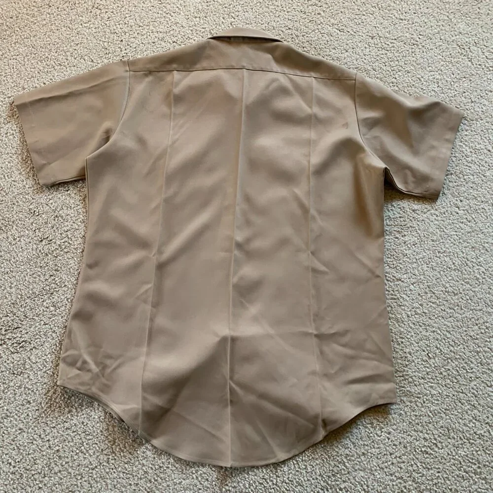 Khaki Uniform XL Shirt. Y2K US Navy Uniform. Brand: Flying Cross. - Picture 5 of 9